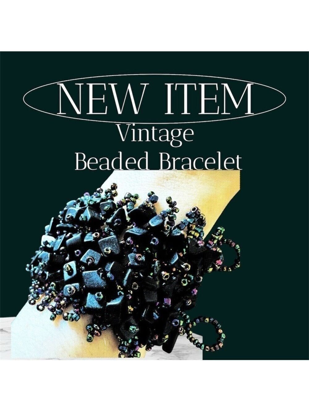 Vintage Snowflake Obsidian and Smoky Quartz Bracelet <reversible>